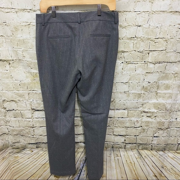 Antonio Melani Gray Pink Metallic Weave Flare Leg Dress Pants - Picture 3 of 4